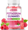 Κάλιο Gummies, Χλωριούχο κάλιο 1000mg για ενήλικες, Ζάχαρη-ελεύθερο Κάλιο συμπλήρωμα Gummies Υποστήριξη Ηλεκτρολύτη Ισορροπία & Πόδι Cramps για γυναίκες & άνδρες, Βατόμουρο Γεύση, 60 Count