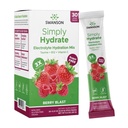 Swanson Basitçe Hydrate Electrolyte Toz Mix - Sugar-Free Drink Mix with 0 Calories - Close On-The-Go Hydration Toz - Advanced Electrolyte Drink Mix - Berry Blast Flavor - 30 Packets