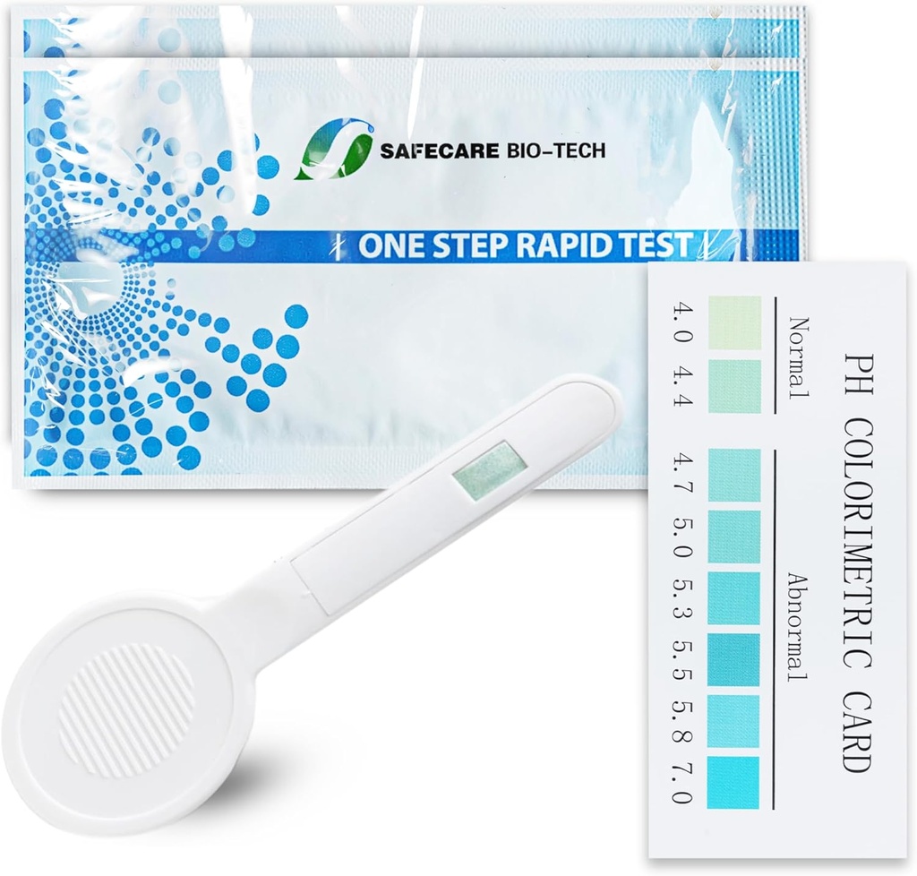 Bir Adım Vaginal pH Bakteril Vaginosis Test Kit, 5 Test Kits, BV, Yeast Enfeksiyonu, Feminin Vaginal Sağlık, Kadınlar için pH Dengesi, Bireysel Kristaller