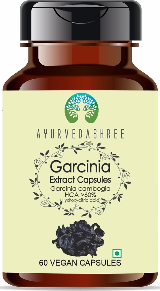 Garcinia Extract 500 mg - 60 Vegetarian Capsules|Garcinia Cambogia| All Natural | 100% Vegan | Gluten-Free | GMP sertifikalı