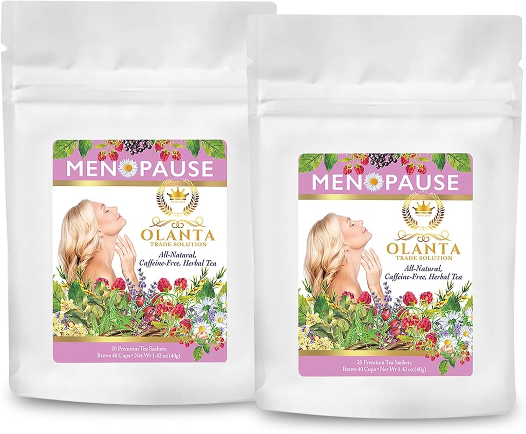 Menopause Tea - Post Menopause Vitamins, Menopause Supplements for Women hot Flashes, Herbal Tea for Menopause Comfort - 40 Premium Çay Sachets