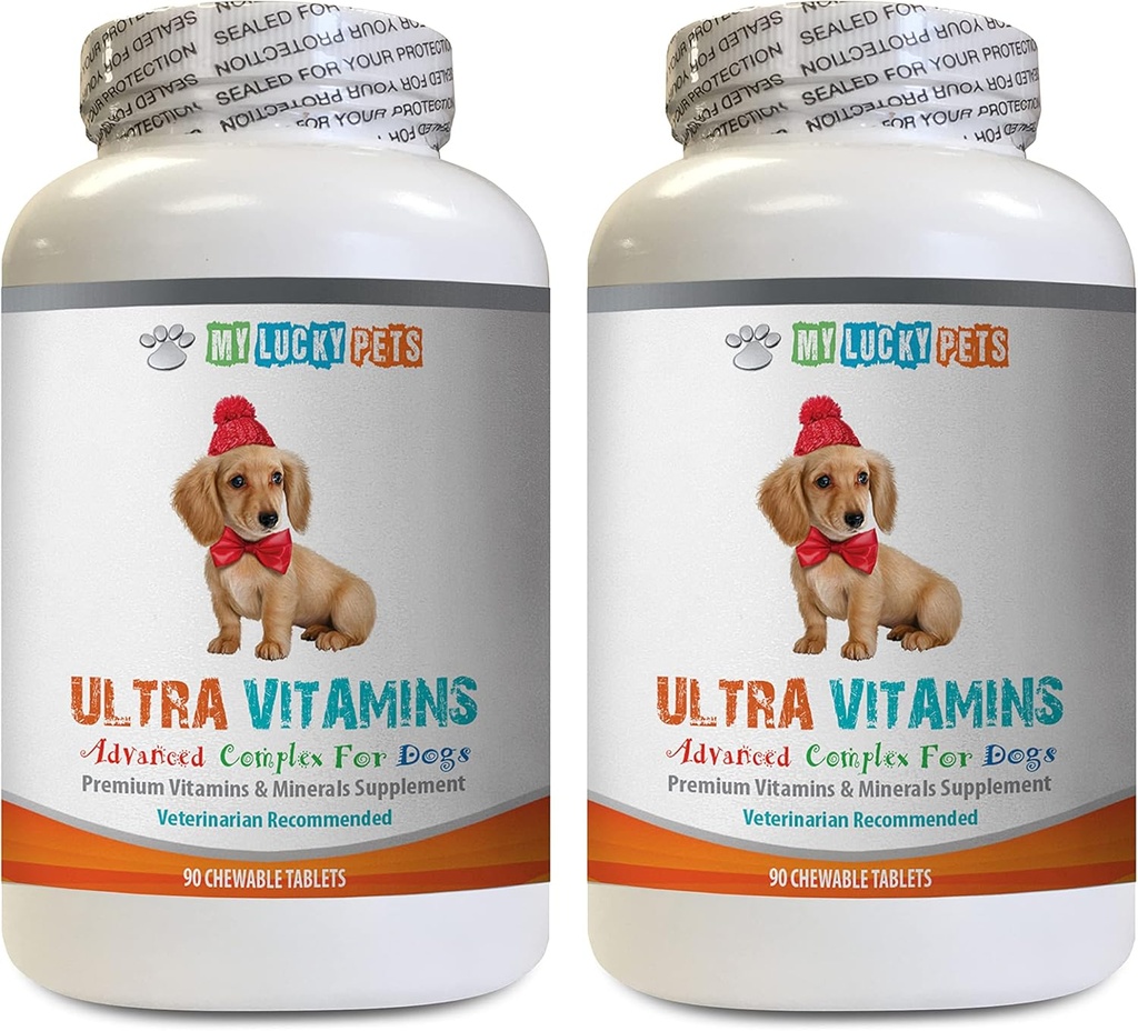 Immune Support Oil for Dogs - Dog Ultra Vitamins - Veterinarian Önerilen - Immune Support - Hair Skin Eyes and Bones Support - Dog Vitamin a - 2 Şişes (180 Tedaviler)