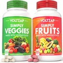 Meyve ve Veggie Supplements Organik: 180 Superfoods Meyveleri ve Sebzeleri Erkekler Kadınlar için Meyve ve Yeşiller ile Yaz