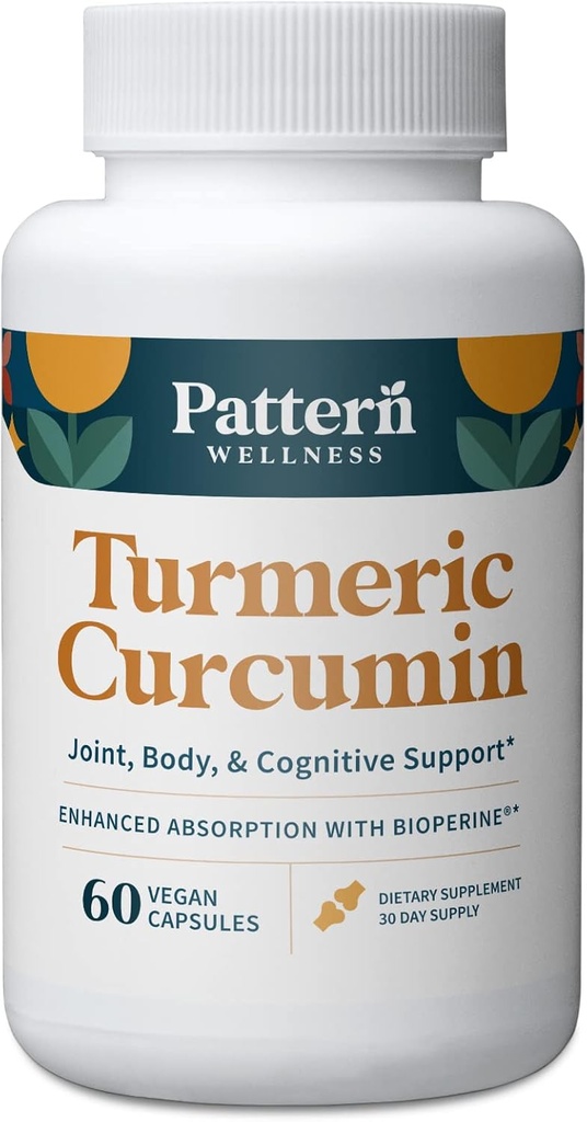 Curcumin – 1300mg – 95% Κουρκουμινοειδή με BioPerine® Μαύρο πιπέρι – Κοινή, Γνωστική & Ανοσολογική Υποστήριξη – Μη ΓΤΟ, Χωρίς Γλουτένη – 60 Κάψουλες