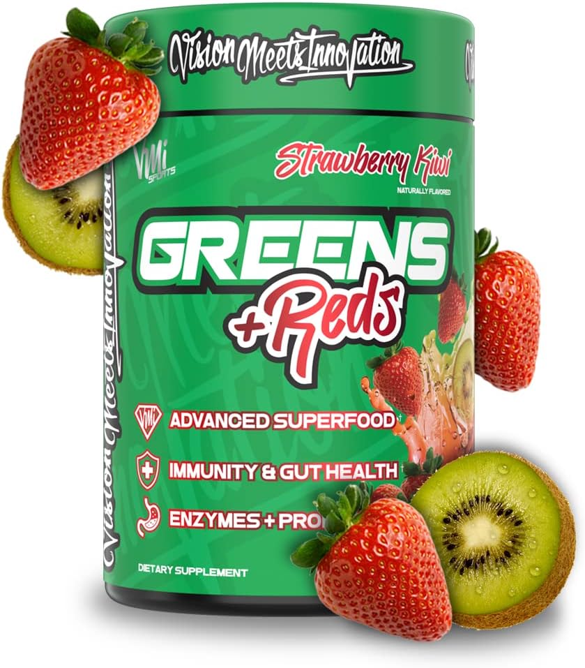 VMI Sports Greens + Reds Advanced Superfood Immunity and Gut Health 
