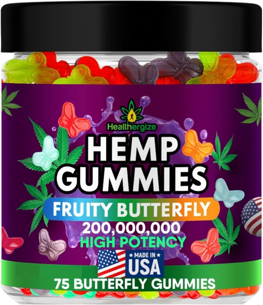 Ενισχυμένο έλαιο κάνναβης Hamp Gummies Υψηλής Ικανότητας Hemp, Μαλακή Gummy Bears Βρώσιμες, Ειρήνη και χαλάρωση, Serene Calm Bedtime, Omega 3 6 9- Κατασκευασμένο στις ΗΠΑ