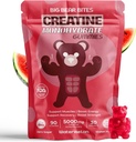 Erkekler ve Kadınlar için Kretine Monohidrat Gummies | Servis başına 5000 mg | Sugar, Gluten Free & Halal | 90 for Pre Workout & Muscle Recovery | Watermelon Flavor