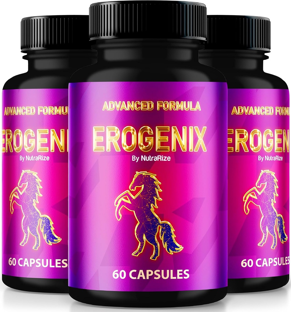 (3 Pack) Erogenix κάψουλες, Ξεκλειδώστε τη μέγιστη απόδοση σας, όλα τα φυσικά συμπλήρωμα για την υποστήριξη Long-Lasting Energy και τη συνολική υγεία, επίσημη Ero Genix Κριτικές (180 κάψουλες)