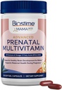 Biostime Advanced Prenatal Vitamins for Women | 20 Nutrients, Multivitamin, Folic Acid, Iron, Prebiyotik ve Omega 3 EPA & DHA Fatty Asits | Gegel Pills & Support Supplement | 90 Softgel Pills