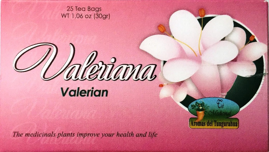 Valeriana Té. 25 Tea Bag. Valerian Tea. 2PACK (50 Tea bag Total) (50 Bolsas)