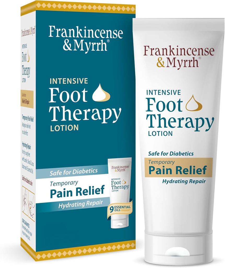 Frankincense ve Myrrh Foot Pain Relief Cream - Yoğun Ayak Terapisi Lotion - Diabetic Nerve Pain Relief Cream | Restless Leg Sendromu | Frankincense Essential Oil, 3 Ounce (1-Pack)