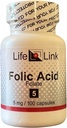 LifeLink Folic Acid | 5 mg x 100 Capsules | Prenatal Health, Essential B Vitamin | Gluten Free & Non-GMO | ABD'de Made in the USA