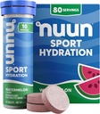 Nuun Sport Electrolyte Tabletleri, Magnezyum, Pyum, Chloride & sodyum, Gluten Free & Vegan, Watermelon, 8 Pack (80 Hizmet Toplamı)