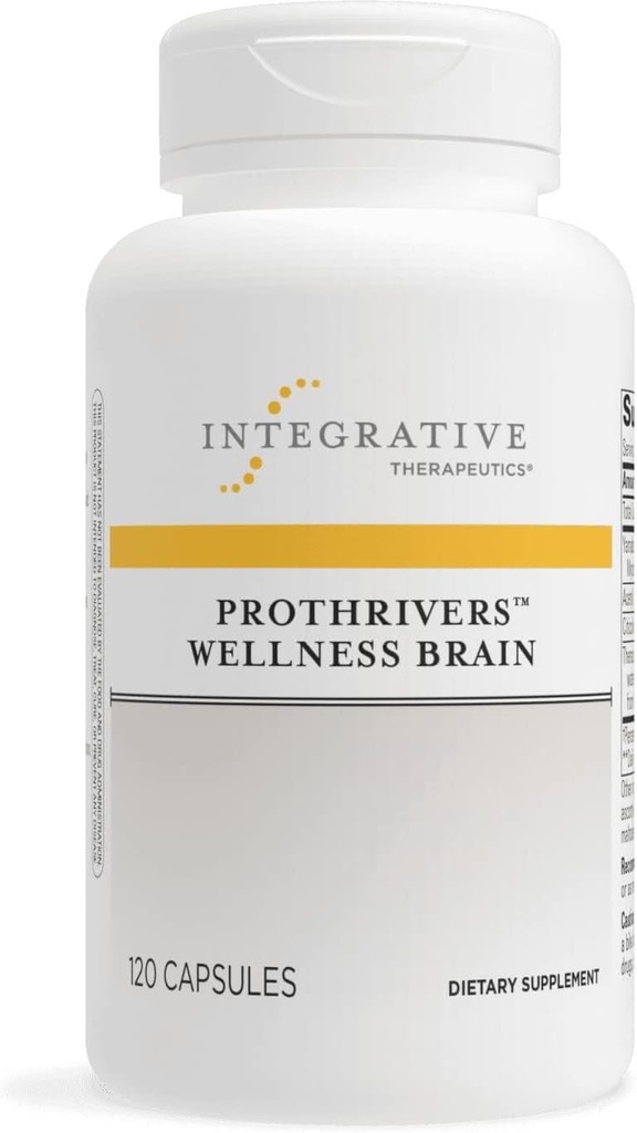 Integrative Therapeutics ProThrivers Wellness Brain - Brain Health Support Supplement for Adult* - Includes Lion’s Mane Mushroom - Vegan, Gluten-Free & Dairy-Free - 120 Capsules (60 Servings)