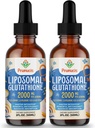 2000MG Liposomal Glutathione Liquid, %98 Aborpsiyon, Active Form L-Glutathione Supplement, Vegan Dostu, Immune System, Aging Defense, Detox, 4 FL.OZ