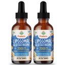 Prunucis 2000MG Liposomal Glutathione Liquid, 98% Absorption, Active Form L-Glutathione Supplement, Vegan Friendly, Powerful Antioxidant Complex for Immune System, Aging Defense, Detox, 4 FL.OZ