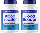 (2 Pack) Microbio Blood Booster, Micro Bio Bio Blood Booster Φυσικό συμπλήρωμα υποστήριξης ροής αίματος, Micro Bio Μάρκες χάπια Advanced Microbiobrands Μέγιστη δύναμη Υποστήριξη Φόρμουλα (120 κάψουλες)