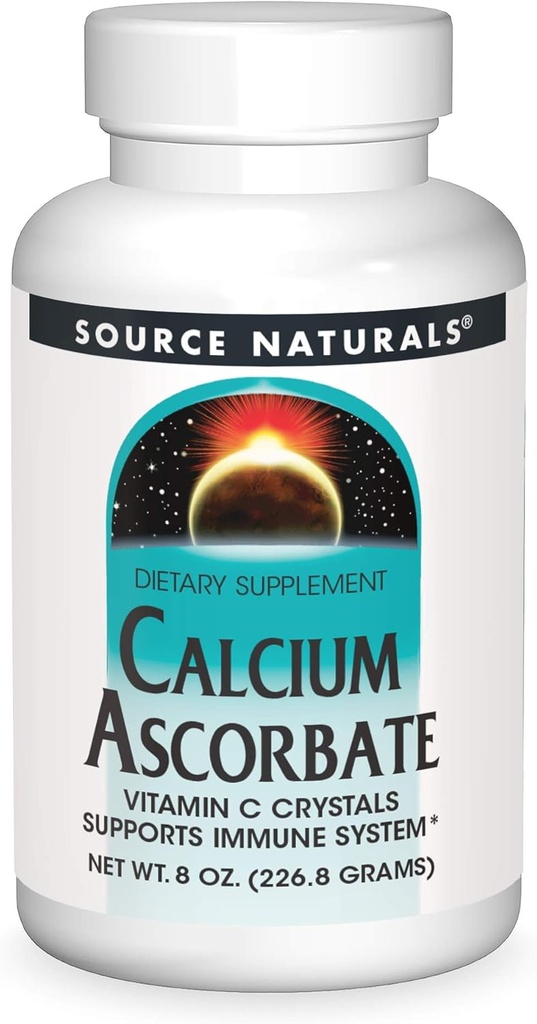 Source Naturalsuba Ascorbate, C Crystals - Destekler Immune System - 8 oz