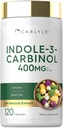 Carlyle Indole-3-Carbinol (I3C) 400 mg | 120 Capsules | Advanced Formula with Broccoli Extract | Non-GMO, Gluten Free