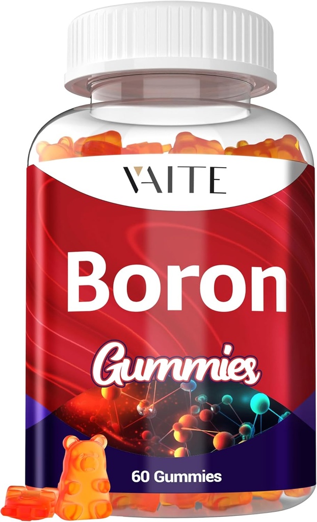 Boron Supplement for Men & Women – 10 mg Gummies – Vegan, Non-GMO, Gluten-Free – Supports Bone Strength, Ortak Flexability & Immune System – Essential Mineral for Bone Mechanic – 60 Chewables
