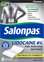 Salonpas Lidoka% 4 Pain Relieving Gel-Patch, 6 Kont, Arka, Boy, Omuz, omuz, Diz & Elbow Pain