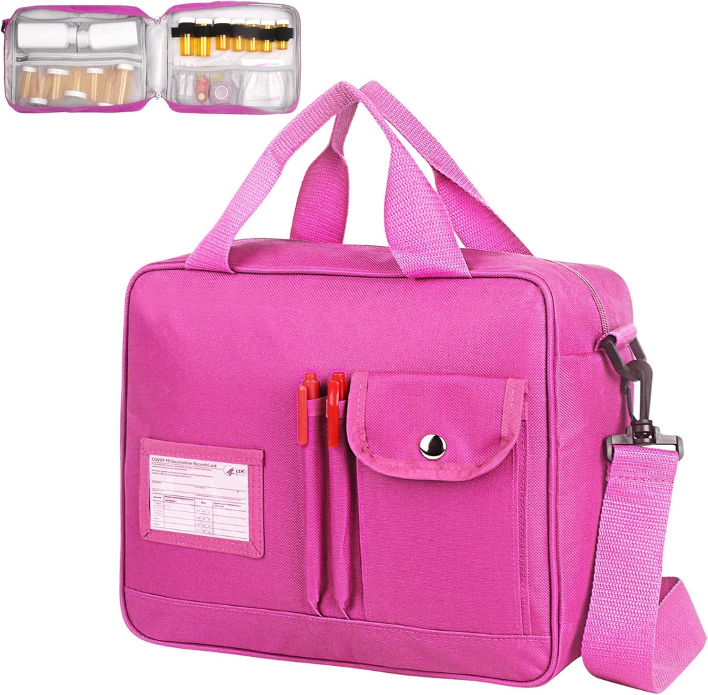 Tıp Pill Plastik Organize Bag, Büyük Seyahat Pill Case Box ve Storage, Hapable Vitamins Pill Carrier for Drug, Fish Oil, Medical Materials (Pink)