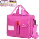 Tıp Pill Plastik Organize Bag, Büyük Seyahat Pill Case Box ve Storage, Hapable Vitamins Pill Carrier for Drug, Fish Oil, Medical Materials (Pink)
