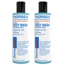 Dermasolve Medicated Psoriasis Body Wash - 2Pack (8.0 oz each) - Psoriasis, Eczema & Seborrheic Dermatitis, Doktor Kuru, Itchy, Red, Flaky, Scaly Skin