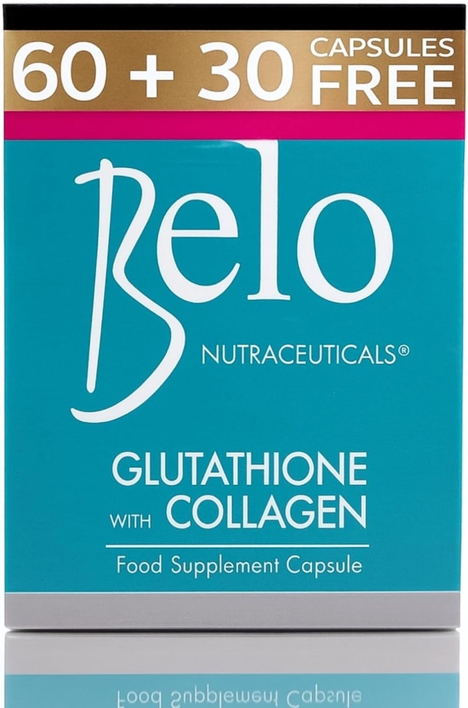 Belo Essentials Glutathione + Collagen Skin Whitening Capsules 60 Capsules Ekstra Büyük Boyut