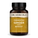 Dr. Mercola Fermented Ginger with Benegut - Supports Digestive & Gut Health - Aids Occasional Gas, Bloating & Discomfort - Non-GMO, Gluten-Free & Soy-Free - 60 Capsules (60 Hizmet)