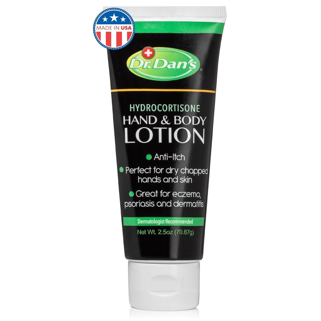Dr. Dan's Hydrocortisone Hand and Body Lotion - Anti Itch Lotion για άνδρες και γυναίκες - 1 Pack