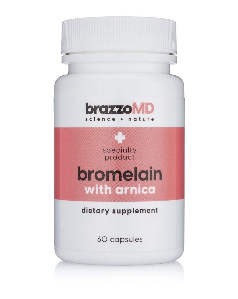 brazzoMD Bromelain with Arnica - Diyet Supplement - 60 Capsules