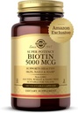 Solgar Biotin 5000 mcg - Sağlıklı Cilt, Nails & Saç - Enerji Üretimi ve Metabolism - Vitamin B - Non-GMO, Vegan, Gluten Free - 180 Count