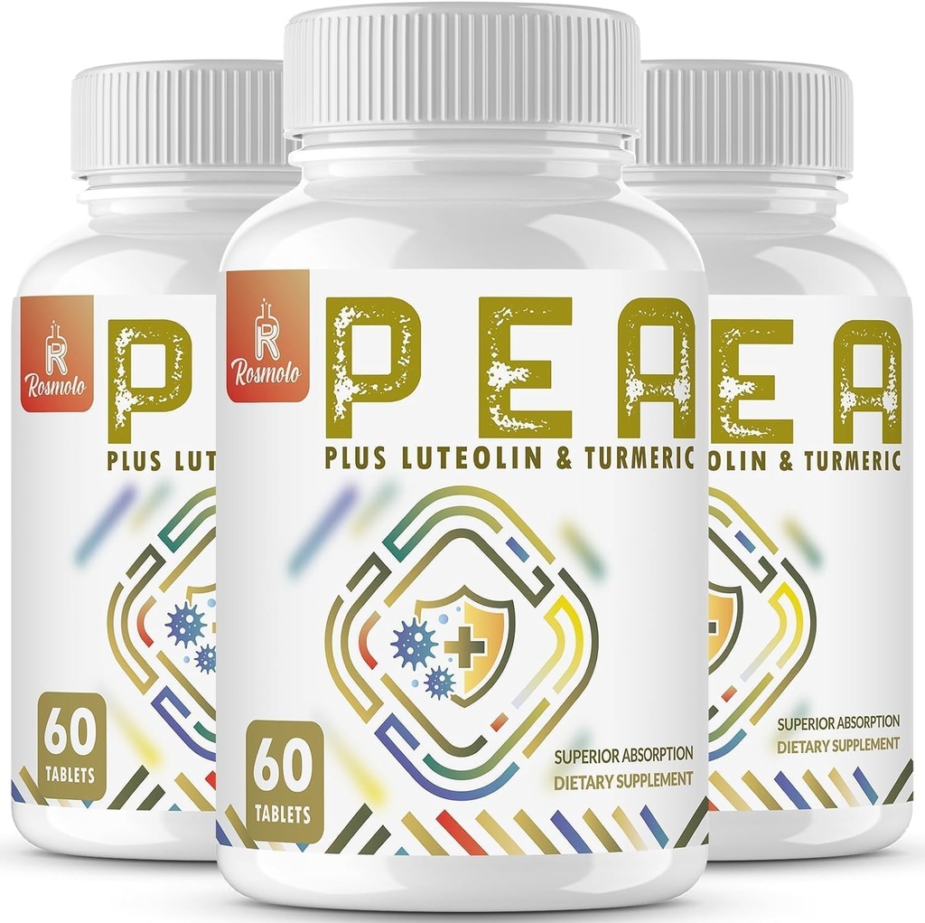 Luteolin & Turmeric ile Palmitoyl emailamid – Micronized Pea Supplement – USA Made – 180 Tablet