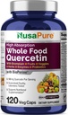 NusaPure Quercetin with Bromelain 500mg |120 Veggie Caps | 43 Fruit Veggie Grain Herbs Enzyme Probiotic Blend | Non-GMO, Vegan, Bioperine