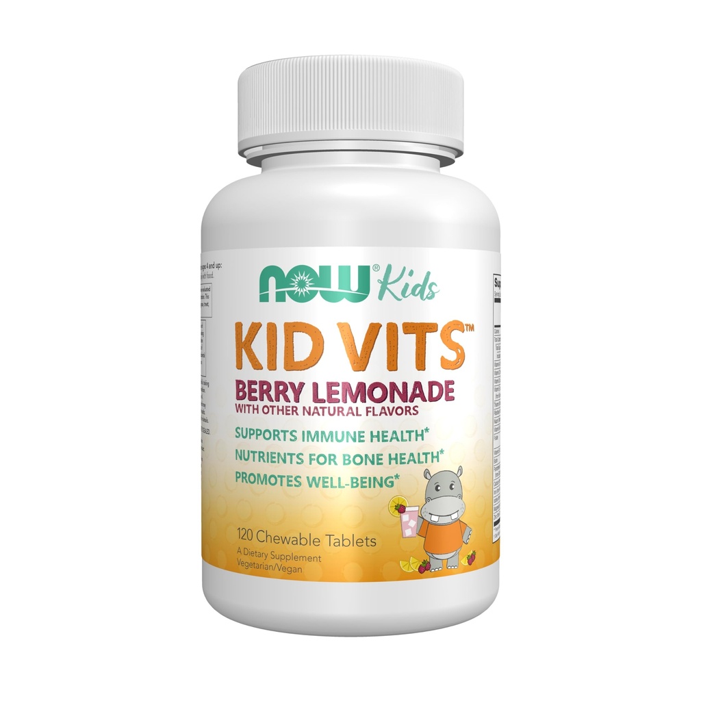 Şimdi Çocuklar Tamamlıyor, Kid Vits Multivitamin, Berry Lemonade Flavor, 120 Chewable Tabletler