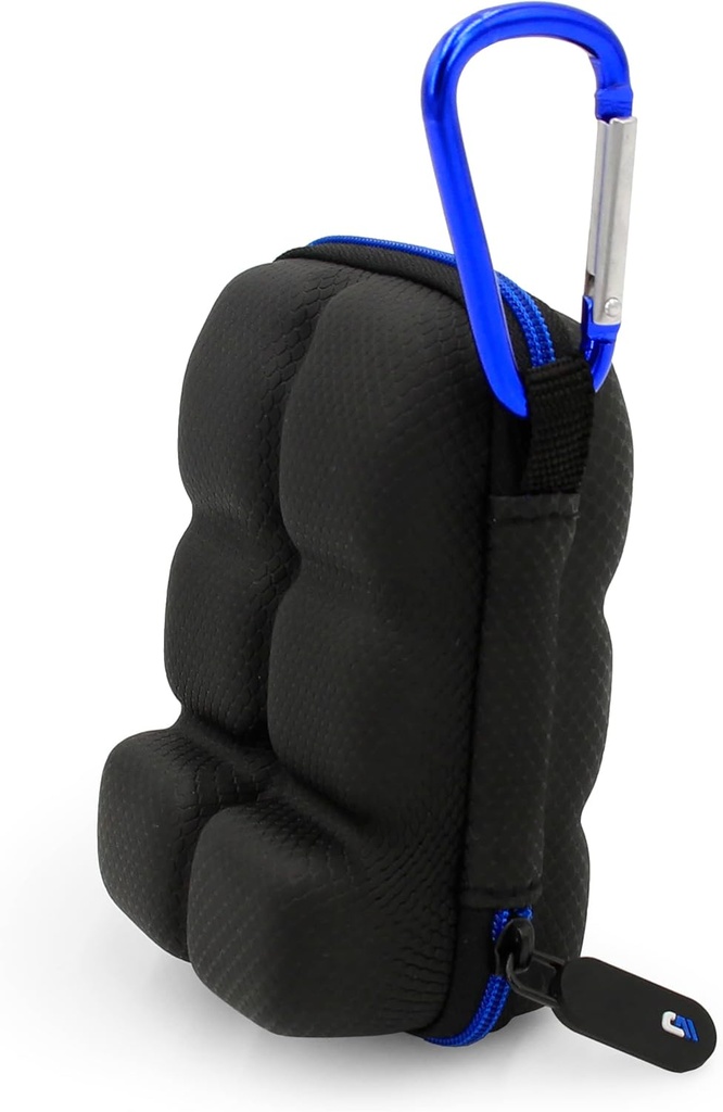 CASEMATIX Asthma Inhaler Holder Case Fits Two Standard Recovery Inhalers With Eye and Clip On Foods Carabiner, Asthma Case Only Only