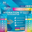 HydroMATE Electrolyte Toz Çeşitli Paketi Hydration Packets Low Sugar 30 Count