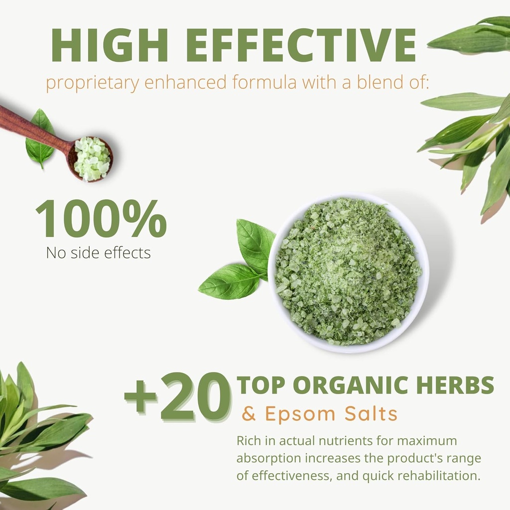 Sitz Bath Salts for Hemorrhoids 15.6 Oz- Soothing Relieving Bleeding Kumaş Dış Tedavi +20 Doğal Herbs, Epsom Salt - Suppositories Remedy Postpartum Fissure