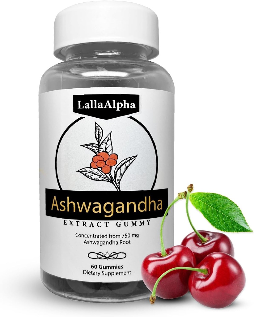 Ashwagandha Gummies - Doğal Stres Reliever - 750 mg Gummies - 60 Konts- Sağlıklı Enerji ve Stres Düzeyleri, Yeşil Enerji ve Stres Düzeyleri, Yeşil