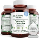 Doğal Nutra Quercetin Kompleksi Bromelain ve C C Citrus Bioflavonoid Supplement ile birlikte, Mevsimsel Değişiklikler ve Vücut Redness'e destek, Liver Health, 100 Vegan ve Vegetarian Capsules