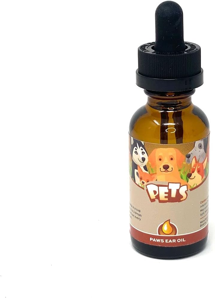 Punkin Amat Ear Oil for Cats & Dogs (1 oz Şişe) Şişe | Organik,, Mullein ve Calendula Ear Drops