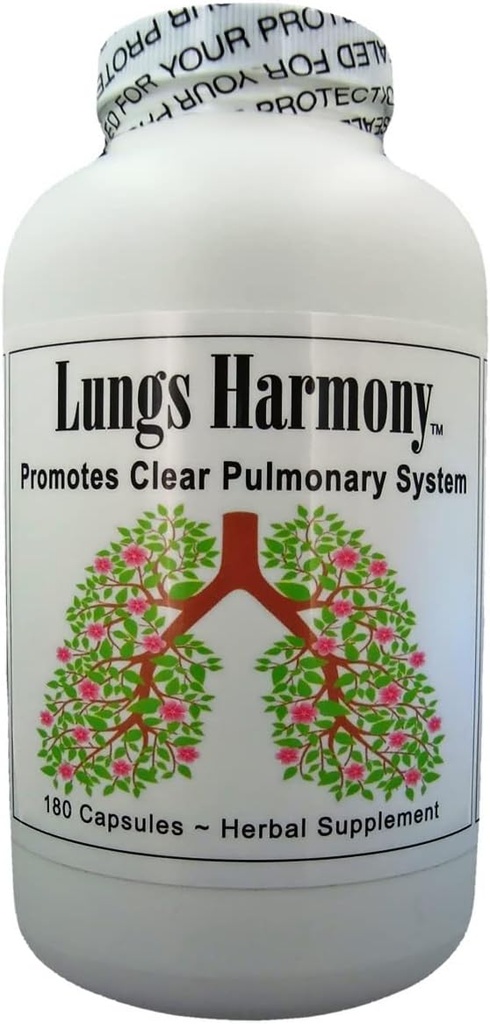 Lung Harmony - Clear Breathing için ciddi destek. Lung Decongestant and Detox to Clear Lung Airways. for Smokers and Non Smokers. 180 Maksimum Güçlü Tabletler.