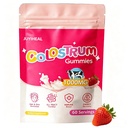 Colostrum Gummies, 1000 mg Grass Fed Colostrum Chews Colostrum Supplement for Gut Health, Saç Büyüme, Güzellik ve Immune Support, Strawberry Flavor 60 Hizmetler