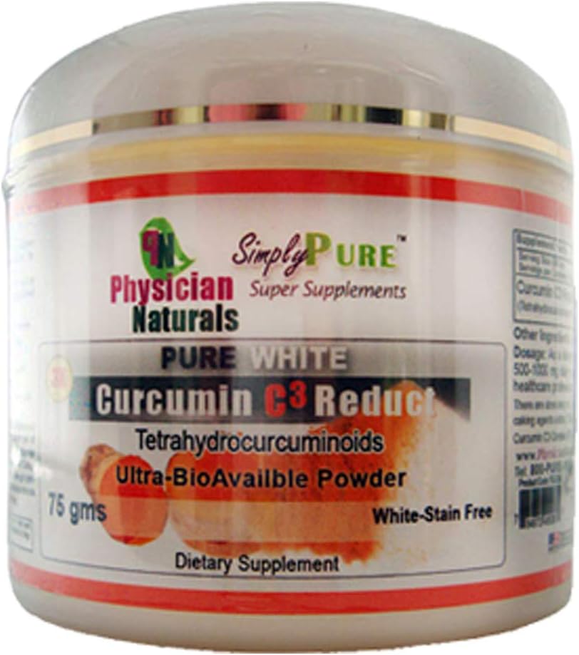 Pure White Curcumin C3 Reduct Toz 3X Abvitamin ve 180X Turmeric Toz 75 GMS'den Daha Fazla Yoğun