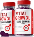 (2 Pack) Vital Grow XL, Resmi Vital XL Testo Gummies for Men, Boost Stamina ve Confidence Gummy for Mens, Vital GrowXL Male Support Gomitas (120 Gummies)