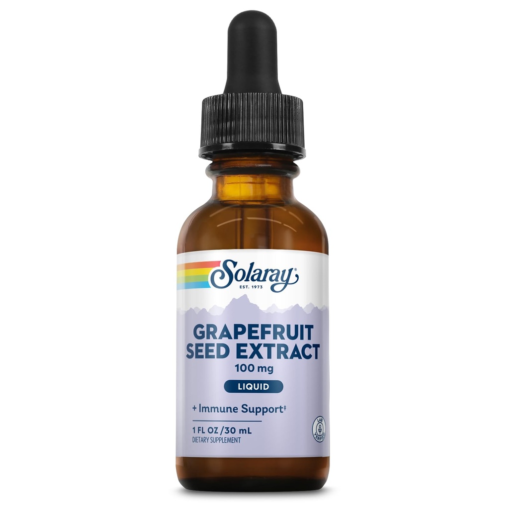 SOLARAY Grapetre Tohum alıntı 100 mg - Wellness Support Supplement - Liquid Drops, 60-Day Money Back Garanti, Lab Onaylandı, Approx. 100 Hizmet, 1 FL OZ