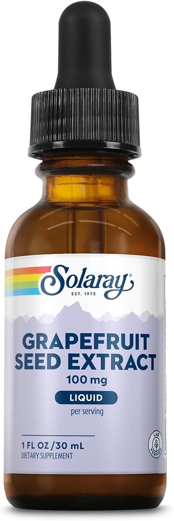 SOLARAY Grapetre Tohum alıntı 100 mg - Wellness Support Supplement - Liquid Drops, 60-Day Money Back Garanti, Lab Onaylandı, Approx. 100 Hizmet, 1 FL OZ