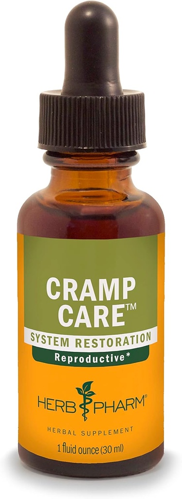 Herbm Phar Cramp Care Liquid Herbal Extract Drops to Support a natural Menstrual Cycle, 1 Oz