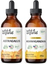Wild & Organic Astragalus Tincture 4 fl oz & Ashwagandha Tincture 4 fl oz
